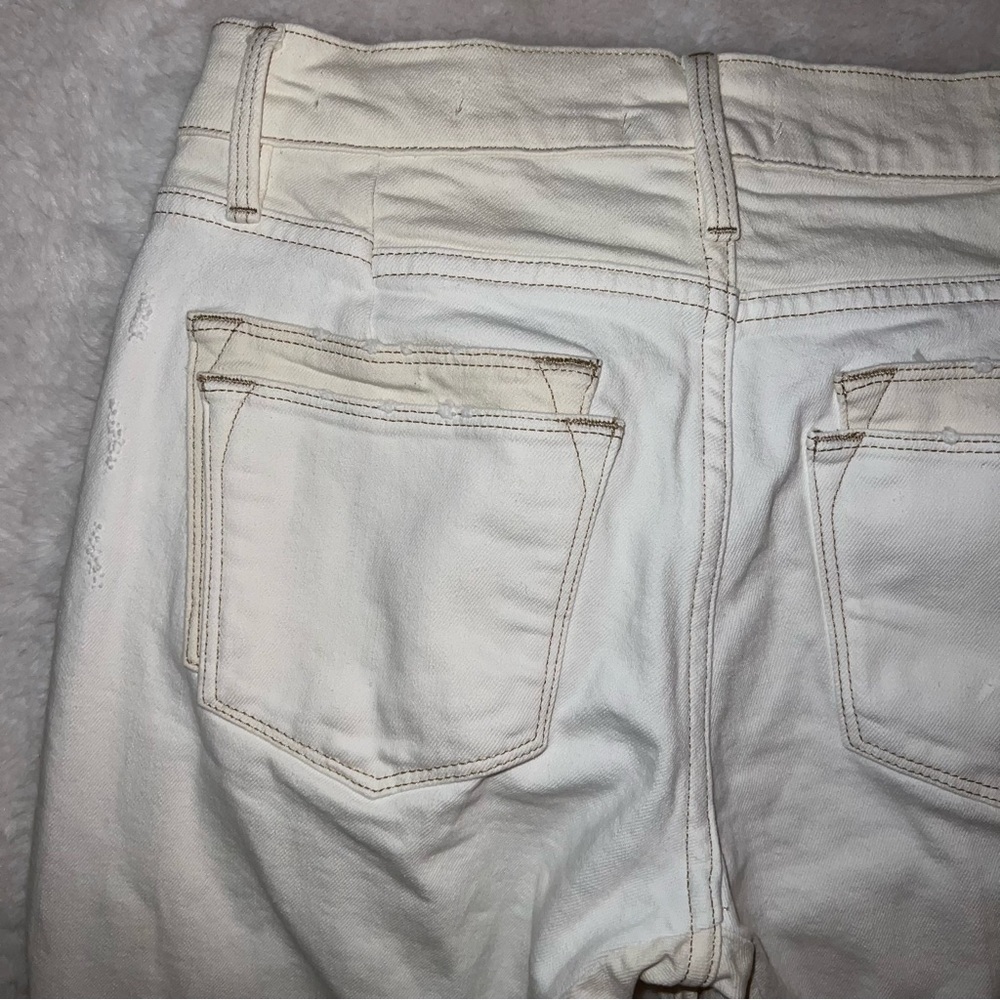 Frame Le High Straight Spring Mix Jeans Two tone cream and white jeans - Picture 14 of 15
